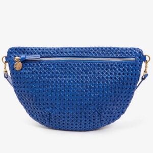 Clare V - Blue Rattan Grande Fanny